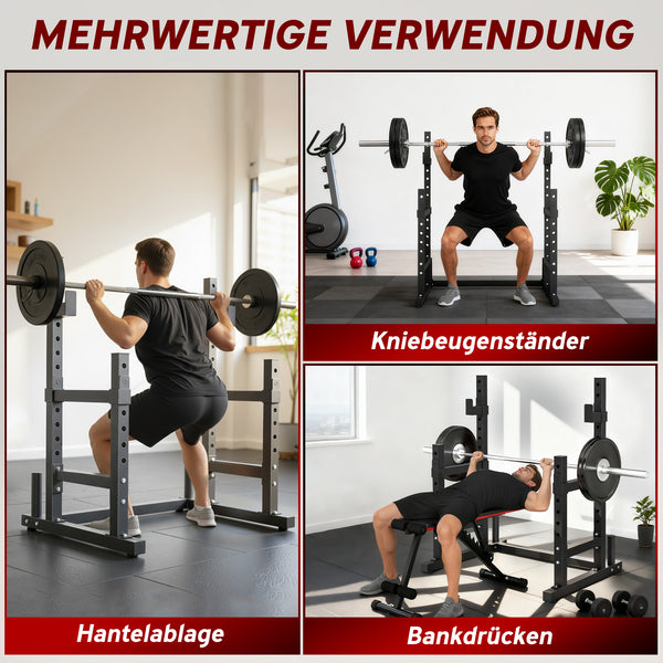 Hantelständer für Hantelscheiben und Langhanteln 300kg Stahl