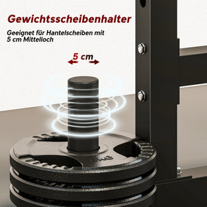 Hantelständer für Hantelscheiben und Langhanteln 300kg Stahl
