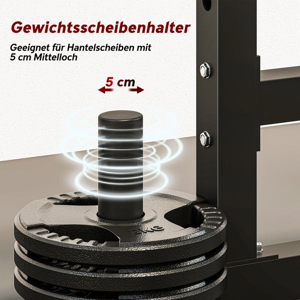 Hantelständer für Hantelscheiben und Langhanteln 300kg Stahl