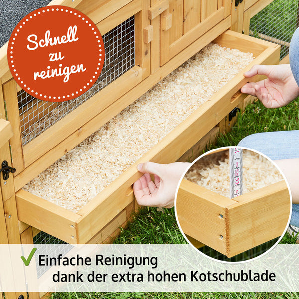 Hasenstall Misia mit Doppel-Freigehege