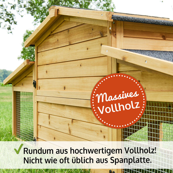 Hasenstall Misia mit Doppel-Freigehege