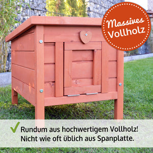 Hasenstall Nido Kleintierhaus aus Holz mit Rampe & Dach