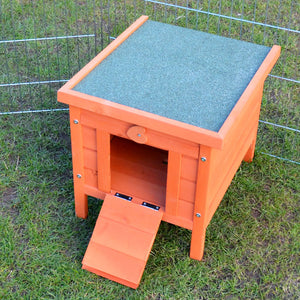Hasenstall Nido Kleintierhaus aus Holz mit Rampe & Dach
