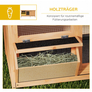 Hasenstall winterfest für Kaninchen und Meerschweinchen aus Holz