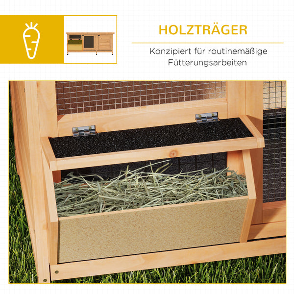 Hasenstall winterfest für Kaninchen und Meerschweinchen aus Holz