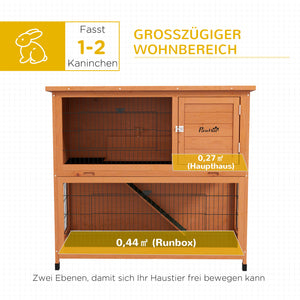 Hasenstall Kleintierstall wetterfest mit zwei Bodenwannen für Nager