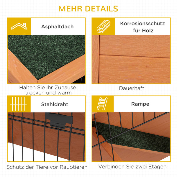Hasenstall Kleintierstall wetterfest mit zwei Bodenwannen für Nager