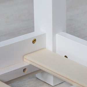 House bed, children's bed 90x200cm, made of wood, white