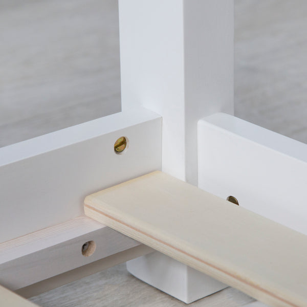 House bed, children's bed 90x200cm, made of wood, white