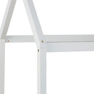 Hausbett Kinderbett 90x200cm aus Holz Weiss