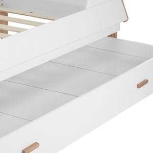 House bed, children's bed 90x200cm made of wood, white-natural