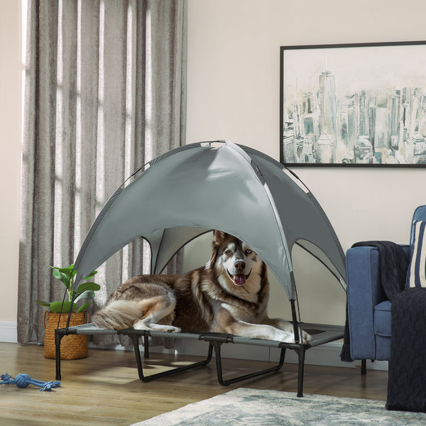 Haustierbett Baldachin 122x92x108cm Grau