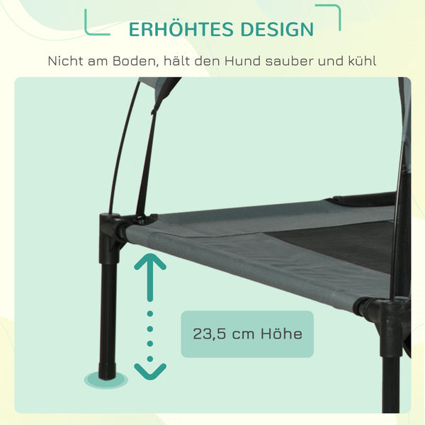 Haustierbett Baldachin 122x92x108cm Grau
