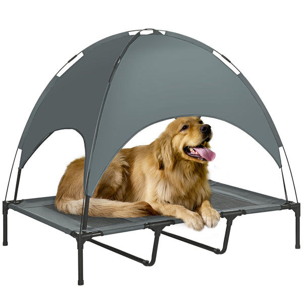 Haustierbett Baldachin 122x92x108cm Grau