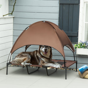 Haustierbett Baldachin 122x92x108cm Kaffee