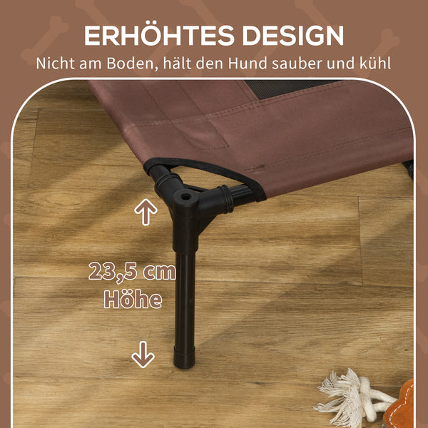 Haustierbett Baldachin 122x92x108cm Kaffee