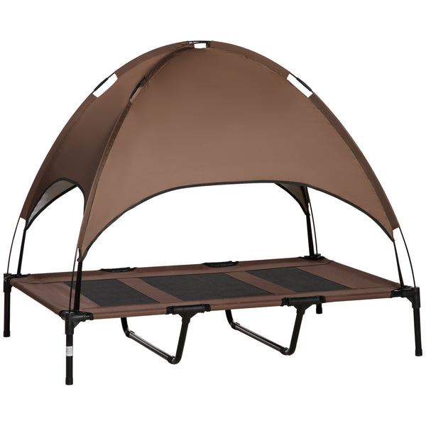 Haustierbett Baldachin 122x92x108cm Kaffee