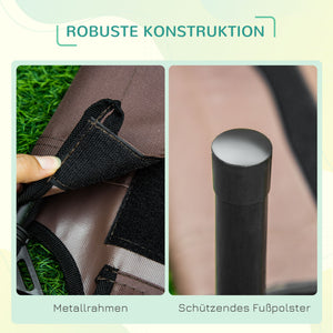 Haustierbett mit Baldachin atmungsaktiver Stoff Kaffee