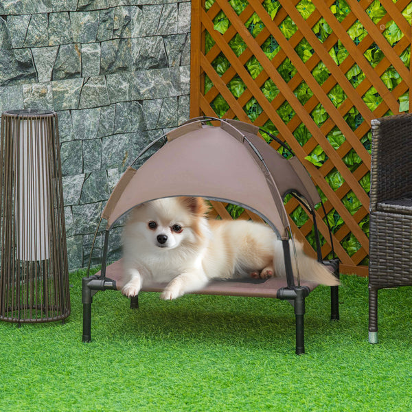 Haustierbett Outdoor mit Baldachin Hundebett Kaffee