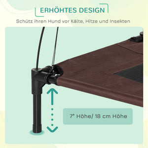 Haustierbett Outdoor mit Baldachin Hundebett Kaffee