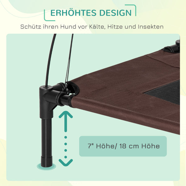 Haustierbett Outdoor mit Baldachin Hundebett Kaffee