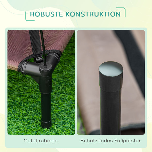 Haustierbett Outdoor mit Baldachin Hundebett Kaffee