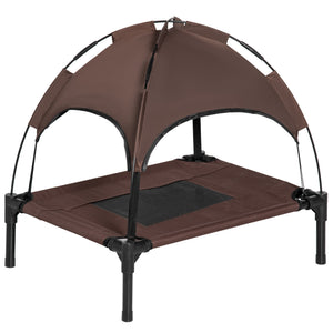 Haustierbett Outdoor mit Baldachin Hundebett Kaffee