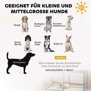 Welpenzaun Erweiterung 2er-Set für Hunde und Welpen aus Stahl grau