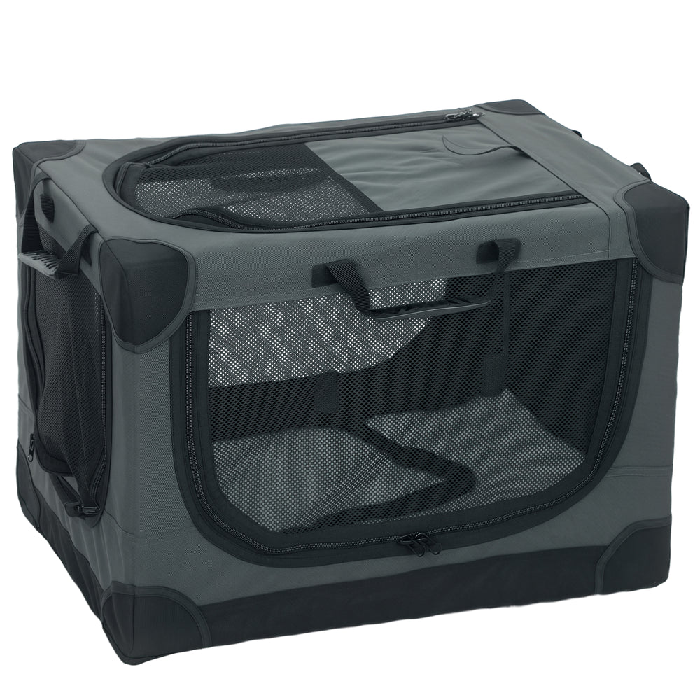 Hundetransportbox faltbar mit Kissen waschbar für kleine Hunde