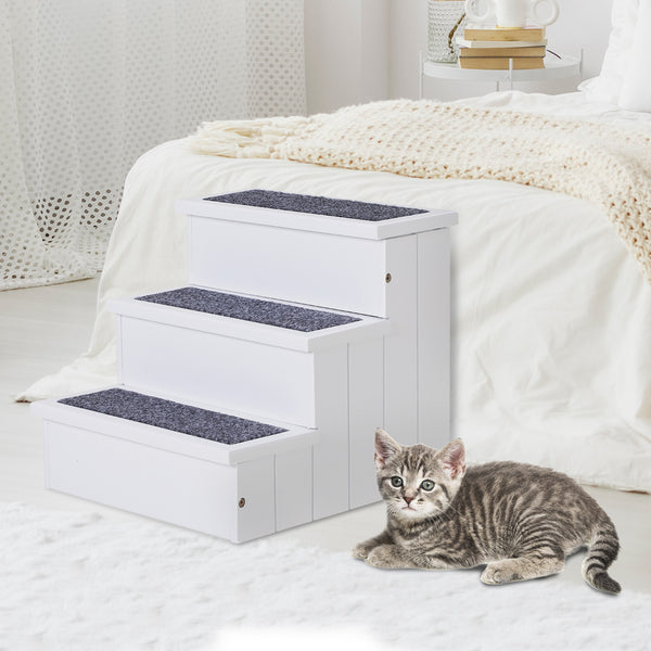 Haustiertreppe Einstiegshilfe mit 3 Stufen für Hunde und Katzen