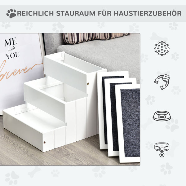 Haustiertreppe Einstiegshilfe mit 3 Stufen für Hunde und Katzen