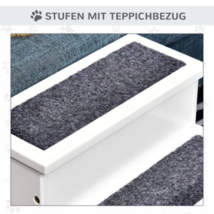 Haustiertreppe Einstiegshilfe mit 3 Stufen für Hunde und Katzen