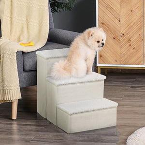 Haustiertreppe 40x54x48cm Weiss