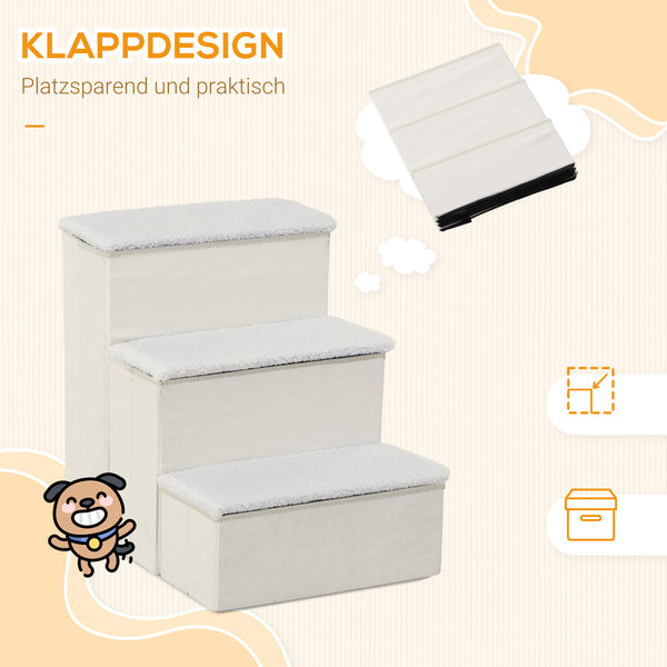 Haustiertreppe 40x54x48cm Weiss