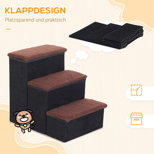 Haustiertreppe faltbar 40x54x48cm Schwarz