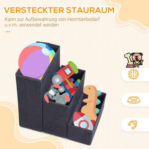 Haustiertreppe faltbar 40x54x48cm Schwarz