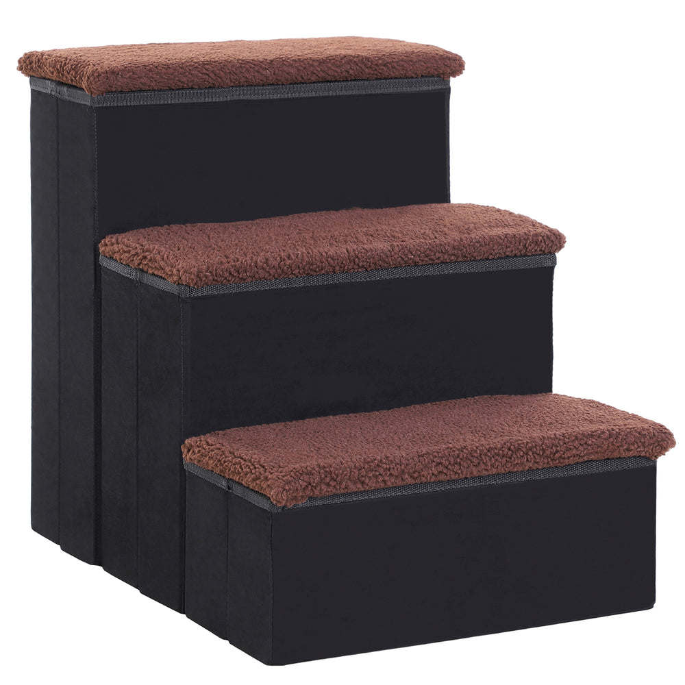 Haustiertreppe faltbar 40x54x48cm Schwarz