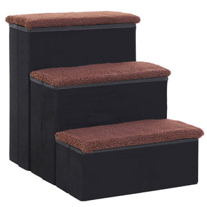 Haustiertreppe faltbar 40x54x48cm Schwarz