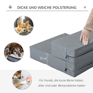 Haustiertreppe klappbar 45x39x20cm Grau