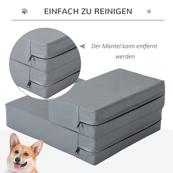 Haustiertreppe klappbar 45x39x20cm Grau