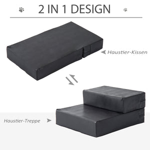 Haustiertreppe klappbar 45x39x20cm Schwarz