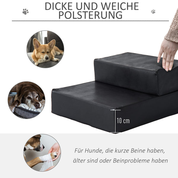 Haustiertreppe klappbar 45x39x20cm Schwarz
