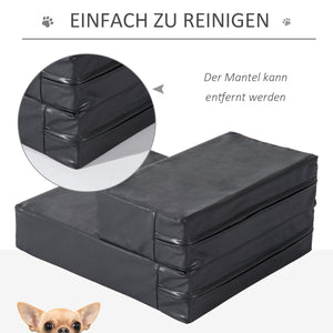 Haustiertreppe klappbar 45x39x20cm Schwarz