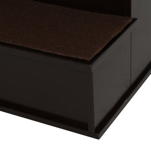Haustiertreppe mit Teppich Dunkelbraun