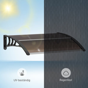 Haustür Vordach Überdachung Wetterschutz 120x75cm Polycarbonat