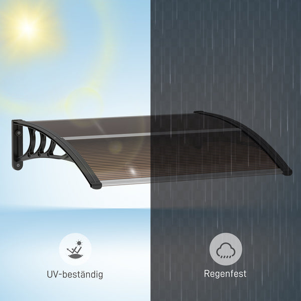 Haustür Vordach Überdachung Wetterschutz 120x75cm Polycarbonat