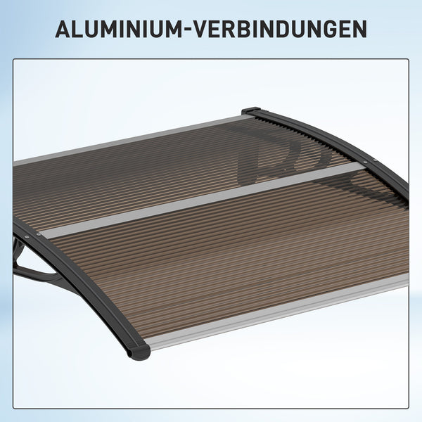 Haustür Vordach Überdachung Wetterschutz 120x75cm Polycarbonat