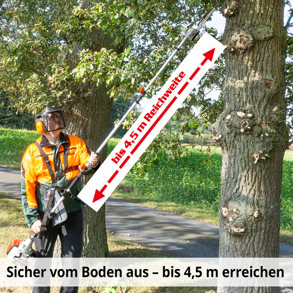HECHT 4in1 Multitool  Freischneider, Trimmer, Heckenschere & Hochentaster
