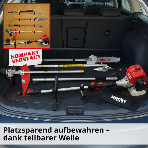 HECHT 4in1 Multitool  Freischneider, Trimmer, Heckenschere & Hochentaster