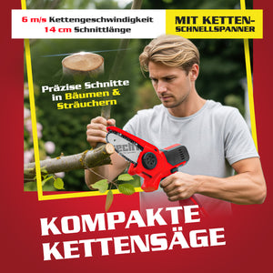 Hecht Akku Baumpflegeset FlexCut 2in1  Astschere & Mini-Kettensäge kabellos